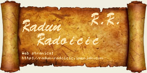 Radun Radoičić vizit kartica